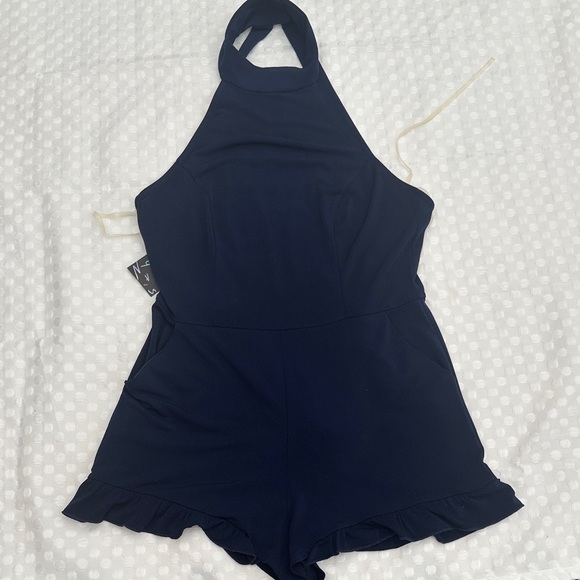 Nasty Gal Pants - Nasty Gal Navy Halter Jumpsuit M NWT